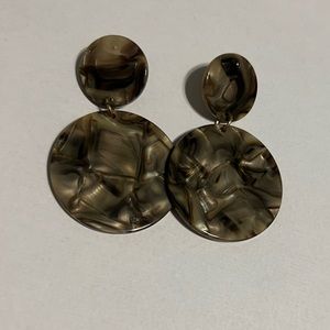 Circular dangle earrings